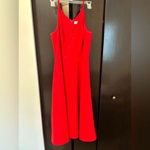 Dress the population red midi dress